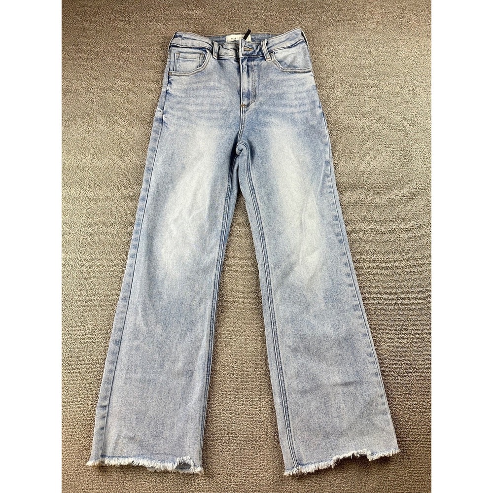 Risen Jeans High Rise Ankle Wide-Leg Jeans Women 27 Blue RDP5572 Streetwear